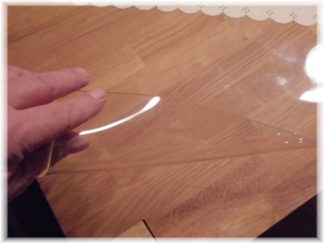 PVC - Tischauflage  für Zuschnitte bis 90 cm Breite